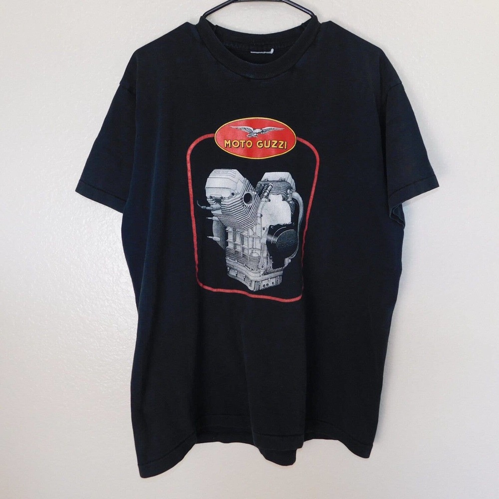 Vintage Moto Guzzi Wyoming Shirt Adult XL Biker Jackson Hole 90s Single Stitch
